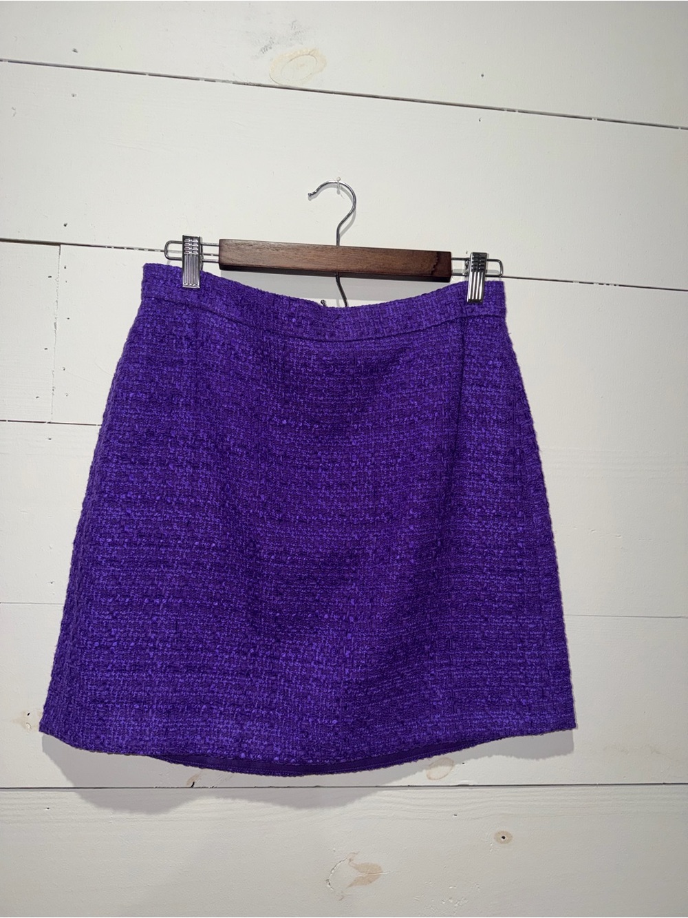 Ann Taylor Vibrant Purple Bouclé Mini Skirt